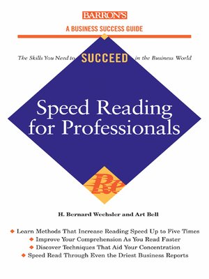cover image of Speed Reading for Professionals